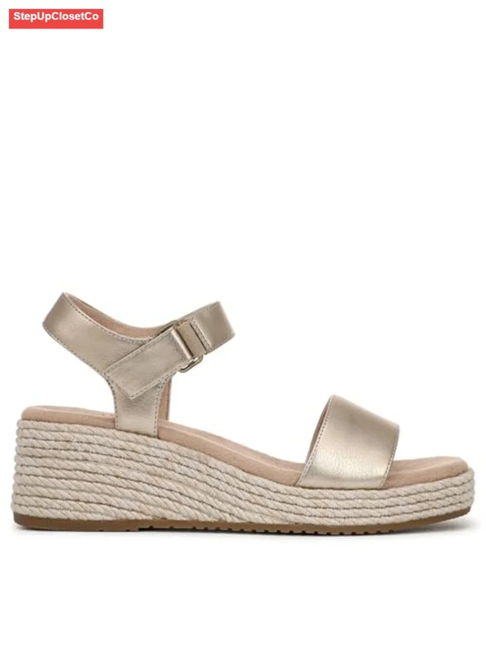 Women's Wedge Espadrille Sandals with Cushioned Footbed